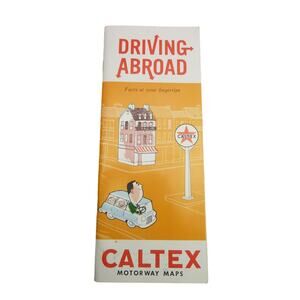 Vintage Caltex Driving Abroad Facts Pamphlet 1963 Souvenir Driving Travel